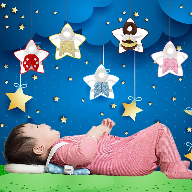 Высококачественная Милая подушка-подголовник с защитой от падения в форме крыла для малышей