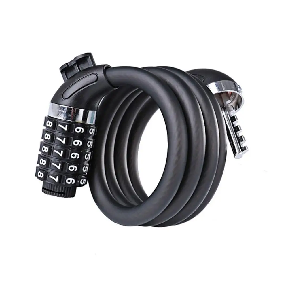 

Pawaca 120CM Bike Lock Cable Bike Cable Basic Self Coiling Resettable Combination Cable Bike Locks