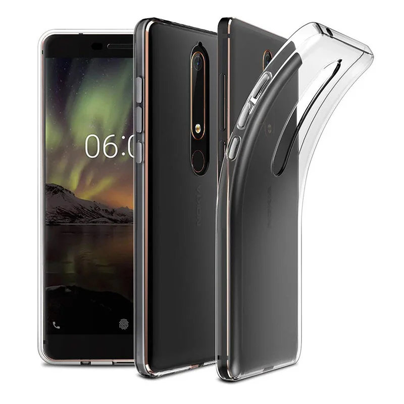 Чехол для Nokia 7 1X7 3 1 8 плюс X71 4 2 случаев покрыть прозрачный тонкий мягкий протектор