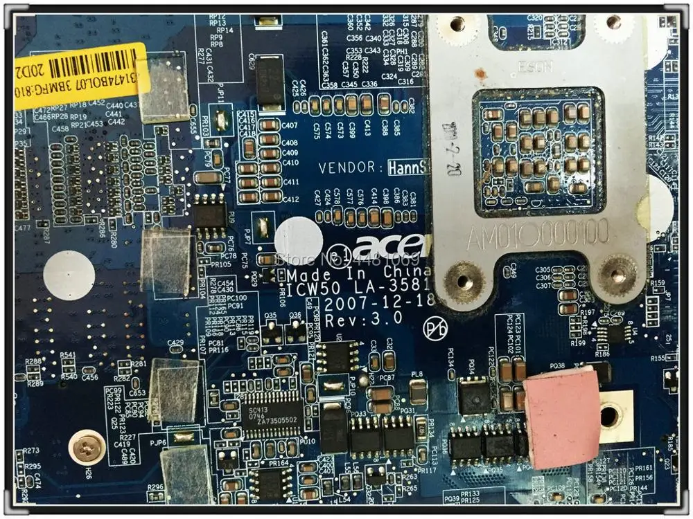 icw50 LA-3581P mbak302005 mbak302003 mb. ak302.005 portátil placa-mãe 100% teste