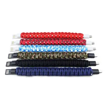 

USB Cable Bracelet Charging Sync Data Cord for iPhone X 6 7 8 Plus Samsung Galaxy S5 S6 Edge 19ing