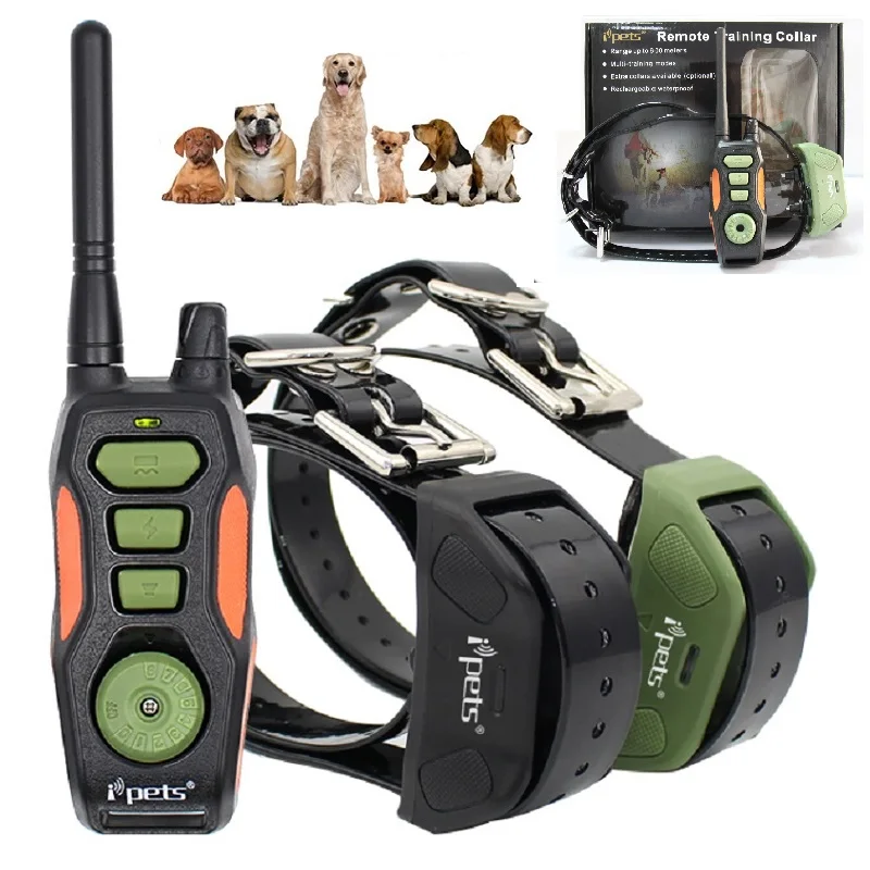 Authenticatie Ten einde raad maat Ipets 618 Hond Schok Kraag 2 Honden Training Halsbanden met  Afstandsbediening Bereik 800 Yards en shock, trillingen, Beep functie|dog  shock collar|shock collardog training collar - AliExpress