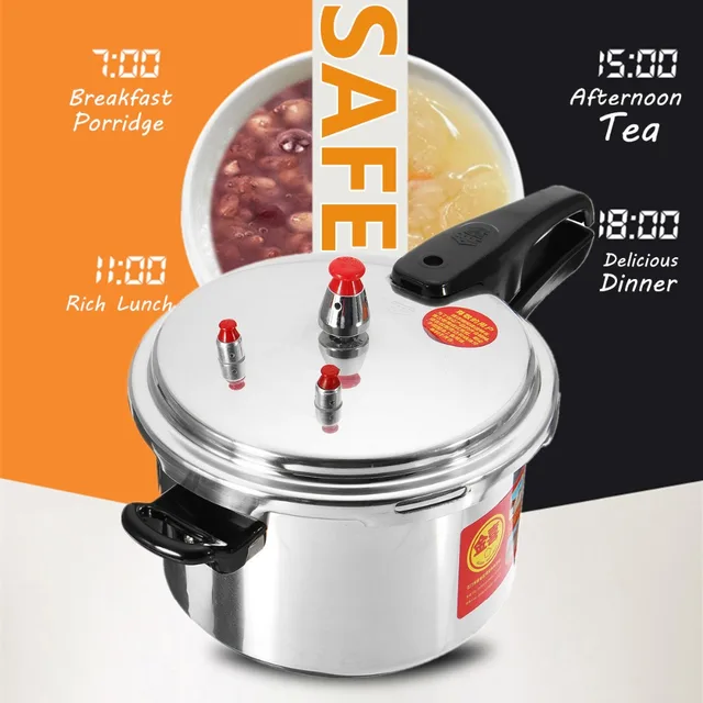 Serlium Small Pressure Cooker, 3 Liter Aluminum Alloy Pressure Cooker  18cm/7inch Bottom 3L Mini Pressure Cooker for Gas Stove Induction Cooker