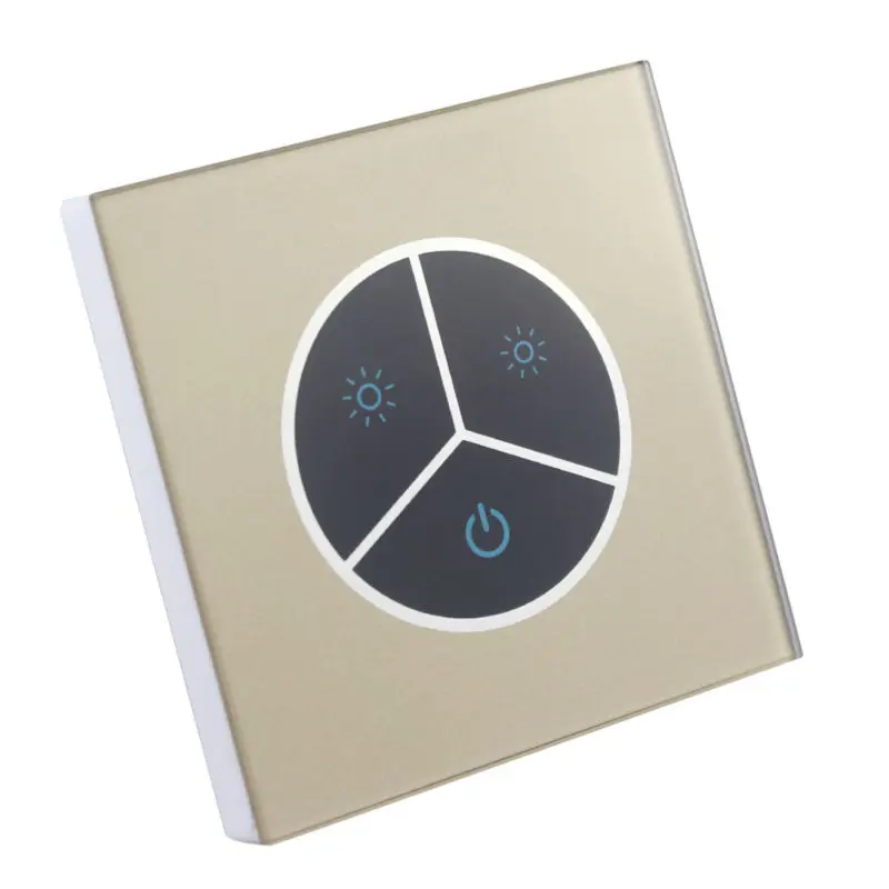 

DC 12v-24v Touch Panel Led Dimmer 3key Touch Buttons for Single Color 3528 5050 led Strip output DC12V-24v max.8A/CH