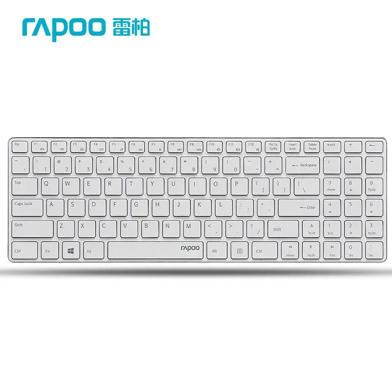 Rapoo E9100P Ultra Slim 5G 2.4Ghz Wireless Keyboard Professional Ergonomic Slim Mini Keyboard For PC Laptop Gaming Metal Feeling