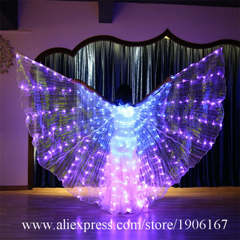 Bellydance colorful led light wings perform dress wings butterfly wears led costumes bar luminous cloak led11
