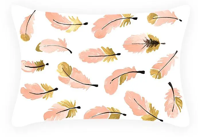 2 стороны печати розовый украшения геометрический Фламинго Чехлы минималистский декоративный шар перо ананас нордическая подушка случае - Цвет: 24