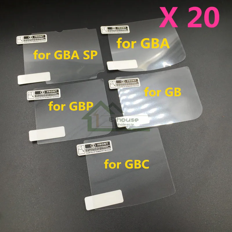 20 x защитная пленка для ЖК экрана Gameboy цветная GBA SP GBC GB GBP игровой консоли Advance|film
