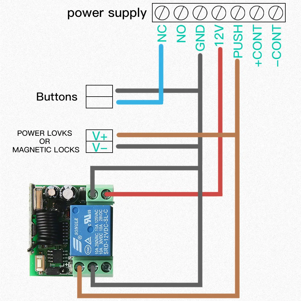 4 шт./компл. DC 12 V 1 Gang дистанционного реле Модуль Беспроводной Электронные дверные реле РФ 433 MHz удаленного Garage poower Управление Прямая поставка