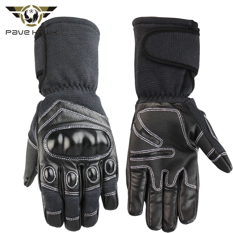 

High Quality Leather Motorcycle Gloves Winter Army Military Tactical Flame-retardant Hunting Cycling Shooting Security Work