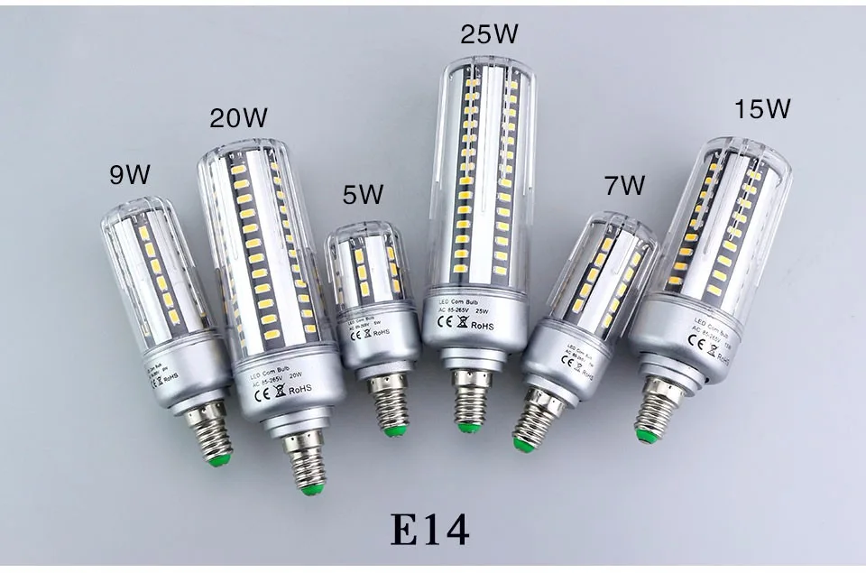 ZJRIGHT E27 E14 светодиодный свет мозоли 15 W 20 W 25 W лампы для домашнего освещения лампы