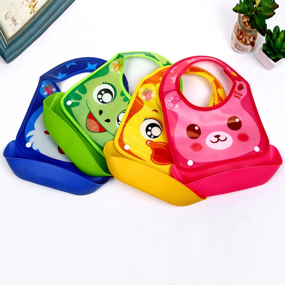 

Cute Kid Infant Bibs Baby Soft Silicone Bib Waterproof Saliva Dripping Bibs baby feeding silicone bottle newborn casual pacifier