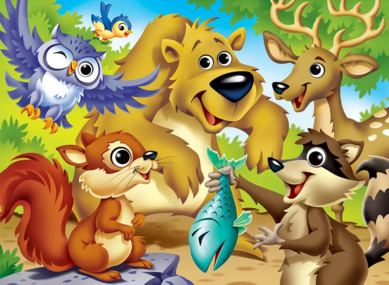 

5D DIY Diamond Painting Cartoon Animal Full circular Diamond Embroidery Cross stitch Wall Sticker Home Decor