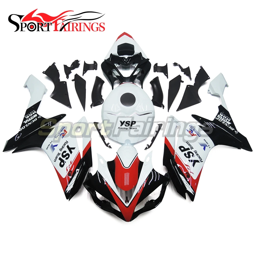 

ABS Injection Fairings For Yamaha YZF R1 07 08 2007 2008 Plastic Motorcycle Fairing Kit Bodywork YSP White Black Body kit New