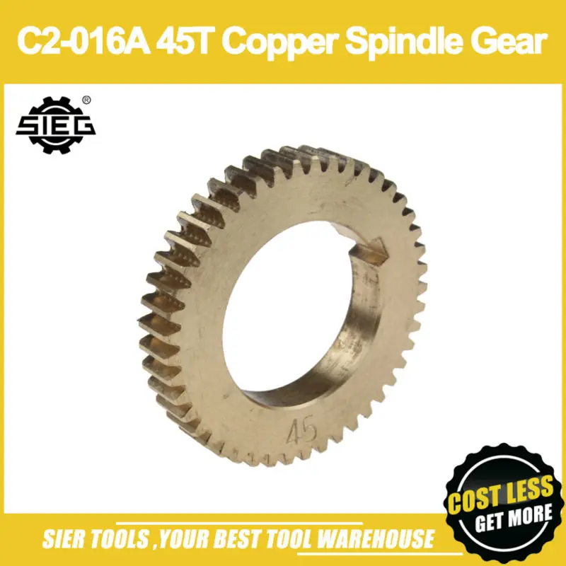 

Free Shipping!/C2-016A 45T Copper Spindle Gear/SIEG C2/C3 M1 Spindle Gear