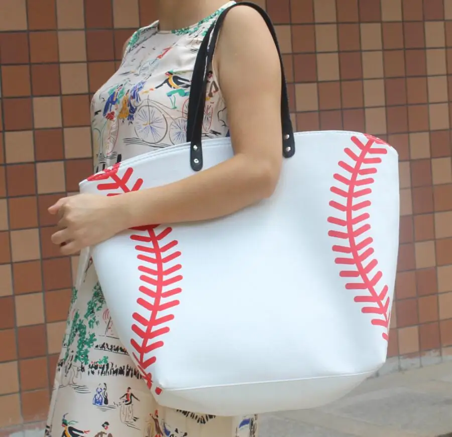 wholesale new 2016 New baseball Kids Cotton Canvas Sports Bags Baseball Softball Tote Bag for