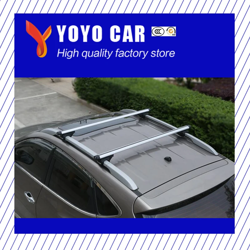 High quality 2 pieces Alumiunium alloy silver color roof cross bar for