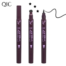 QIC, 2 стороны, трендовая черная водостойкая жидкая подводка для глаз, карандаш, Maquillaje, звезда, сердце, штамп, штамп, точечное тиснение, тату, 131-0289