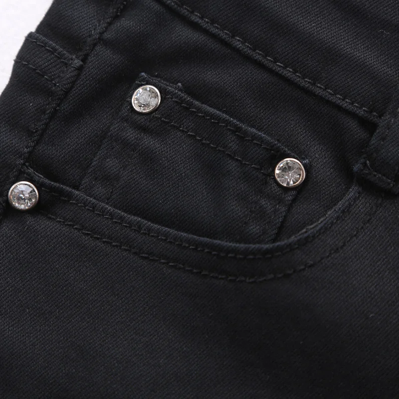 Весенне-осенние узкие джинсы с высокой талией, Длинные корейские модные Стрейчевые расклешенные женские джинсы, черные, белые