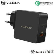 YOJOCK 48 Вт Тип usb-C PD стены Зарядное устройство USB C Зарядное устройство с Мощность доставки для iPhone X/8/8 Plus MacBook Смарт Порты и разъёмы для Xiaomi