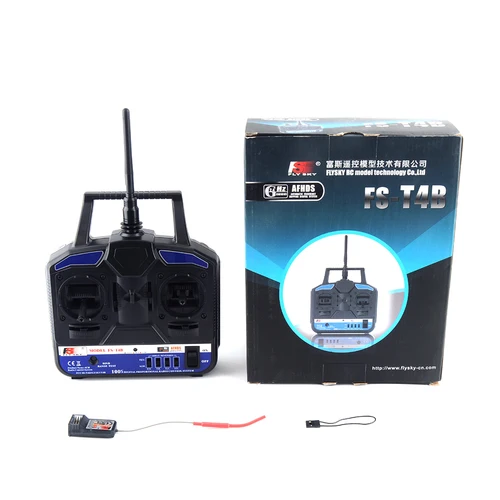 Flysky FS-T4B 2.4G 4CH Radio Control RC Transmitter + FS R6B Receiver For Heli Plane For RC Drone Quadecopter Airplanes flysky Lahore