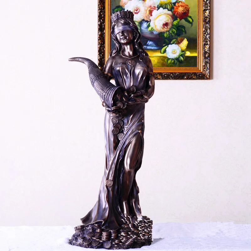 Греческая мифология богиня Фортуны полноразмерный портрет Европейский стиль Статуя Модель украшения дома G1454