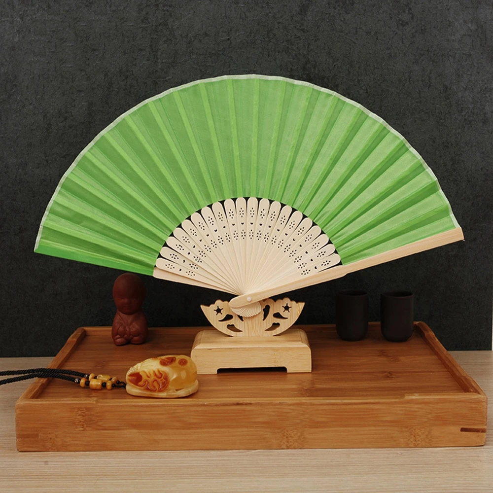 Free Shipping 10pcs/lot Asian Pocket Folding Fan Silk wedding Hand Fans