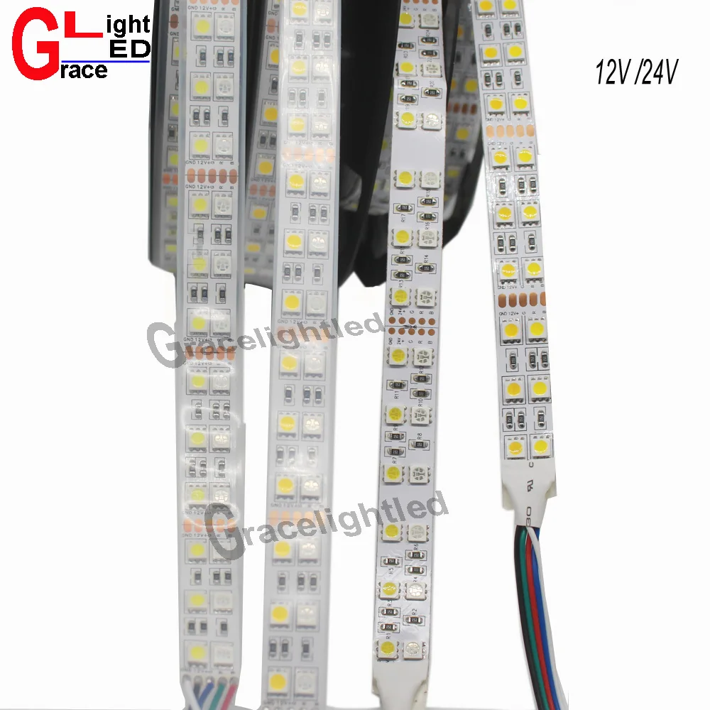 5 м двухрядная 5050 SMD 600 RGBW RGBWW RGB белая гибкая светодиодная лента 120led/M IP20/IP66|led strip