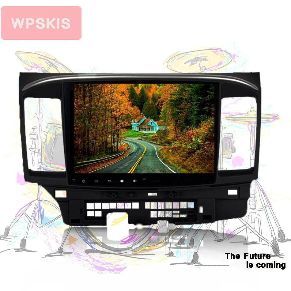 Perfect 8 Core Android 9.0 HD 1024*600 Auto Car stereo dvd video player for Mitsubishi Lancer 2007 2008 2009 2010 2012 2013 15 Head unit 3