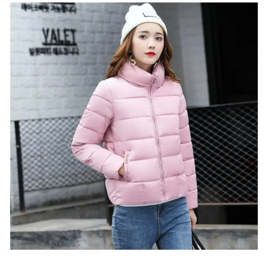 Coton multi rouge Épaisse Femme D'hiver Taille Et Slim Green Noir Col Automne blanc rose gris 2018 Paragraphe Veste Jac army Court gxq4IB