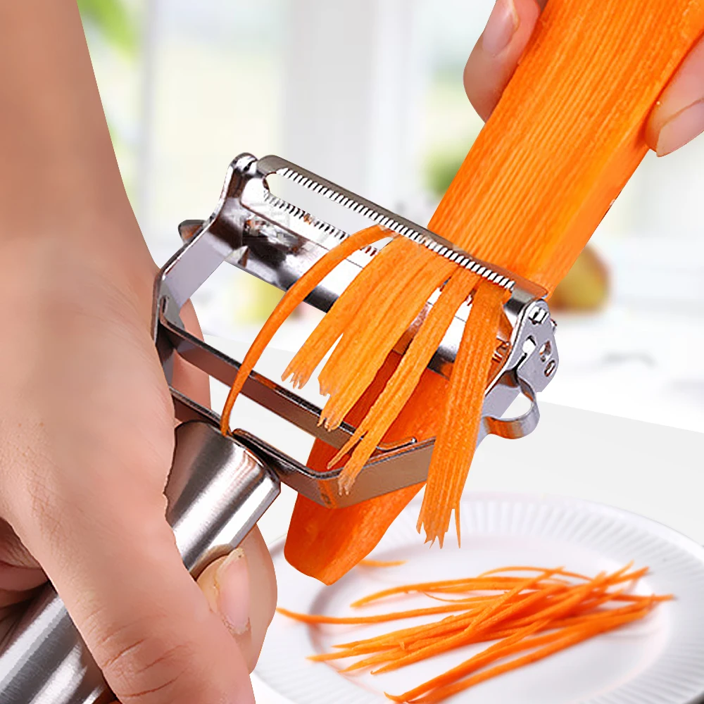 Dual Head Multifunction 360 Degree Rotary Peeler Stainless Steel
