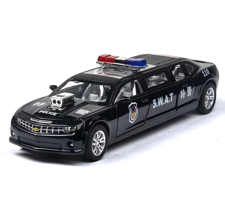 Прохладный 1:32 Chevrolet специальный полицейский сплав модель автомобиля, моделирование звука и света оттяните обратно пожарно-спасательная модель автомобиля