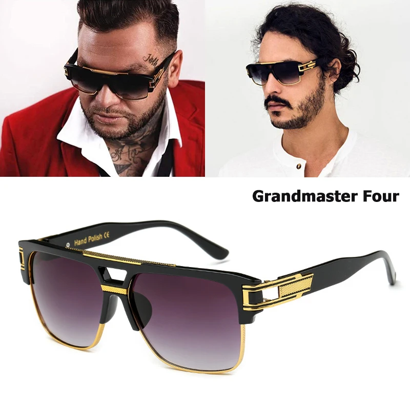 JackJad мужские солнцезащитные очки в стиле ретро хип хоп|oculos de sol masculino|grandmaster fourbrand designer sunglasses |