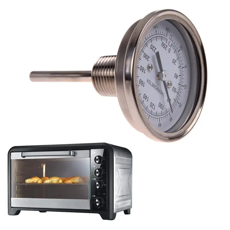 1/2" NPT Pointer Kitchen Oven BBQThermometer Food Meat Temperature
