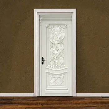 Door Stickers PVC Waterproof Living Room Bedroom Door Wallpaper Self-Adhesive Art Wall Decals Imitation 3D Wall Sticker Tapety door stickers landscape waterproof living room bedroom door wallpaper self adhesive art wall decals imitation 3d wall sticker