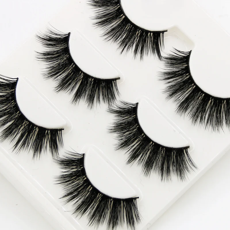 

YOKPN Black Thick False Eyelashes Curly Soft Cotton Thread Exaggerated Fake Eyelashes 3D Multi-color Make-up Tools Eye Lashes