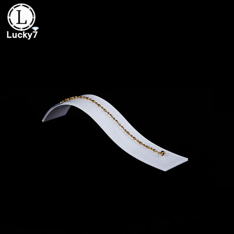 Акриловая кривая и s-образная подставка для браслета и ожерелья, Нефритовая подставка для браслета, держатель для браслета - Цвет: S Shape 4cm-White