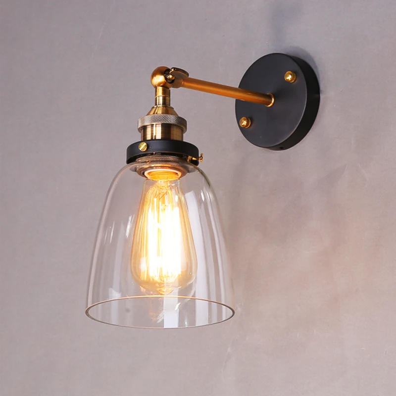 Loft American Style Antique Vintage Industrial E27 110V/220V Edison Wall lamps Clear Glass ...