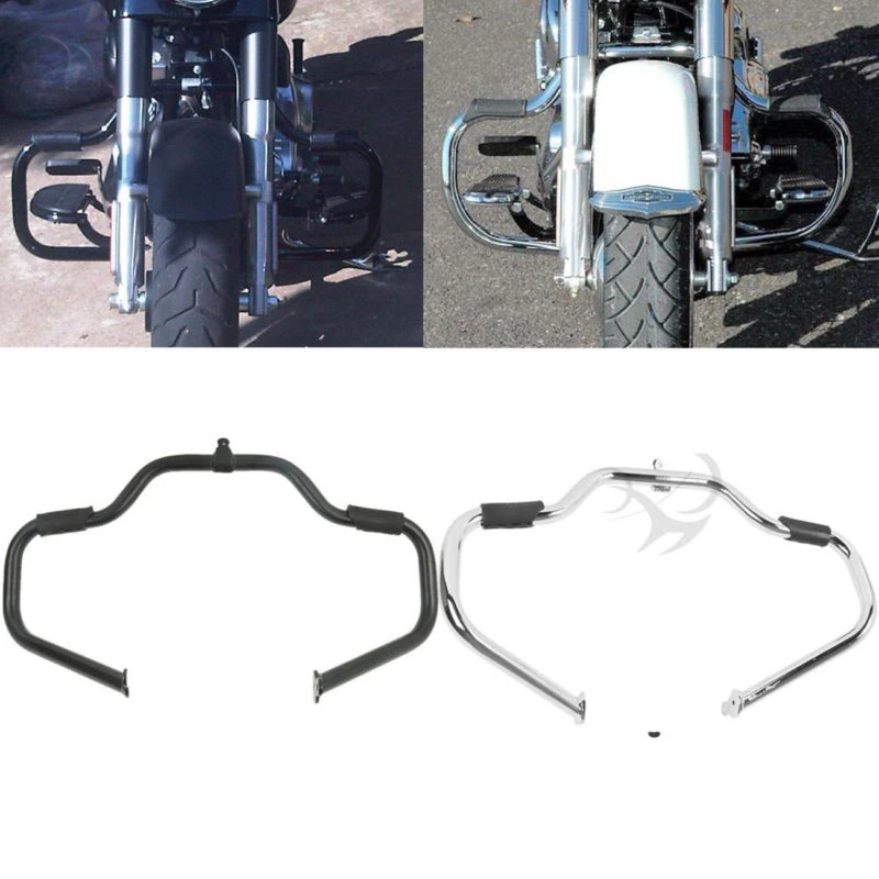 Защита двигателя с усами мотоцикла для Harley Touring Street скользящий Electra Glide FLHX Road King Ultra