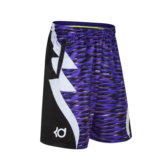 Летние баскетбольные шорты, дышащая Элитная Спортивная одежда для бега, спорта на открытом воздухе, брюки для фитнеса, свободные шорты с карманом - Цвет: Фиолетовый