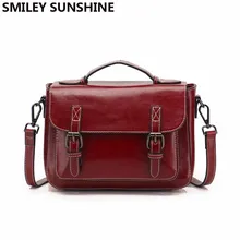 SMILEY SUNSHINE Satchels женская сумка-мессенджер из натуральной коровьей кожи женские кожаные сумки красные маленькие сумки через плечо для женщин