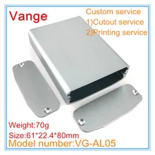 4 шт./лот форма инжектированный проект случае 6063-T5 маленький алюминиевый корпус коробки diy 61*22,4*80 мм для трекового оборудования