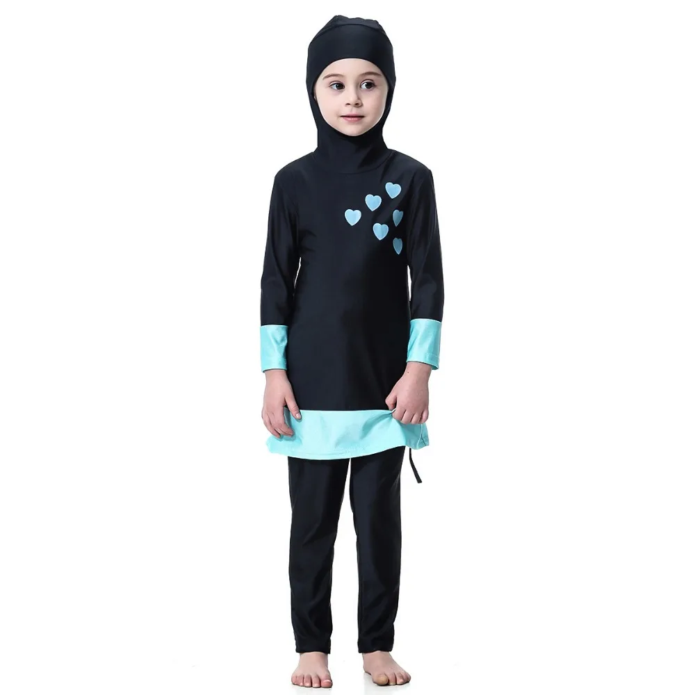 3 шт. для девочек мусульманский полный корпус скромный купальный костюм Купальники Burkini ислам ic плавательный костюм костюмы ислам ic хиджаб ислам Burkinis