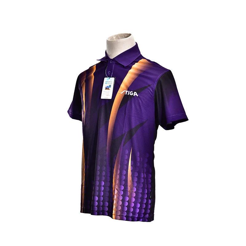 STIGA одежда для настольного тенниса Спортивная рубашка одежда для бадминтона короткий рукав униформа для мужчин Tenis Masculino