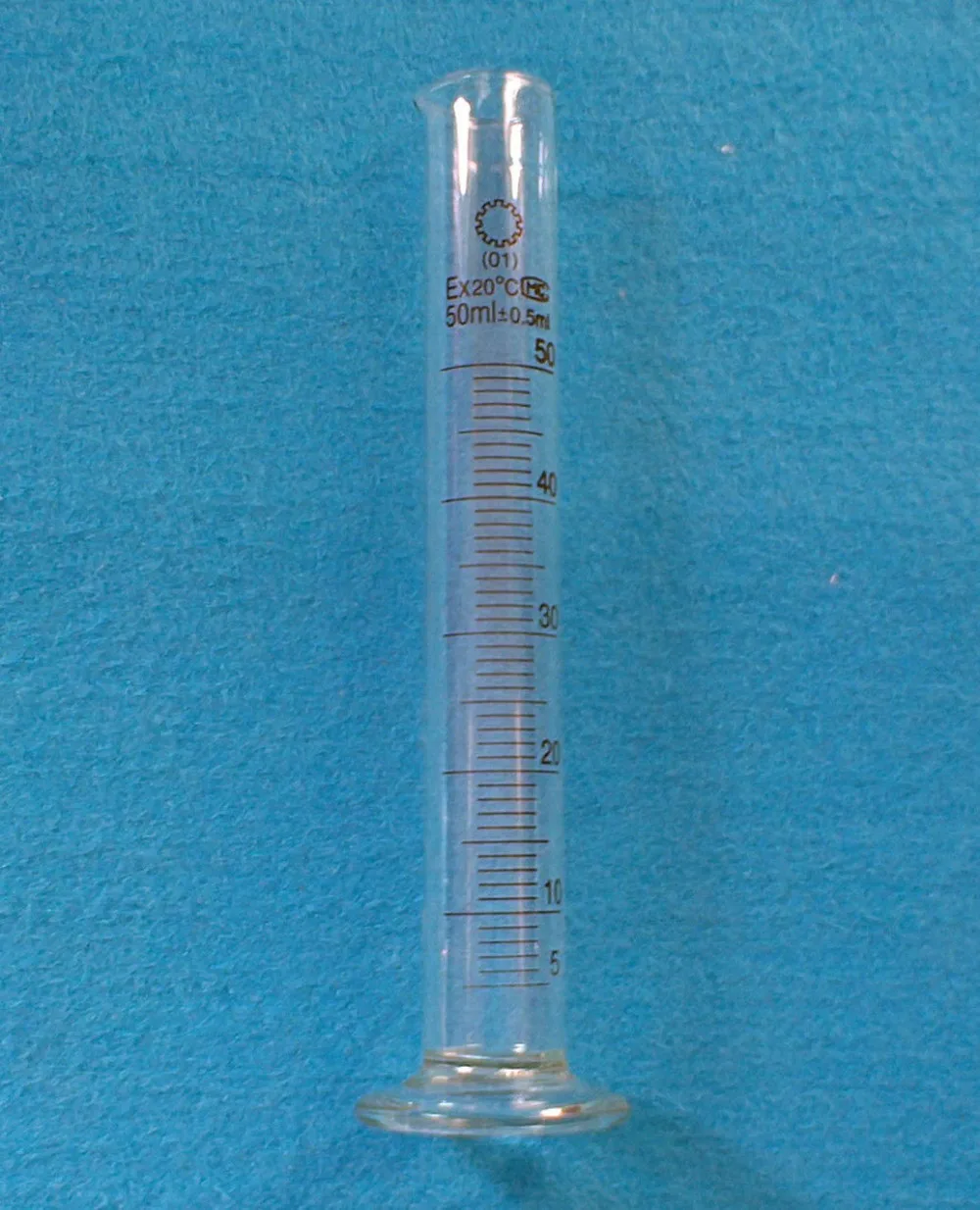 50 мл, стеклянный измерительный цилиндр с градуати, носик рот, химия, лабораторное оборудование