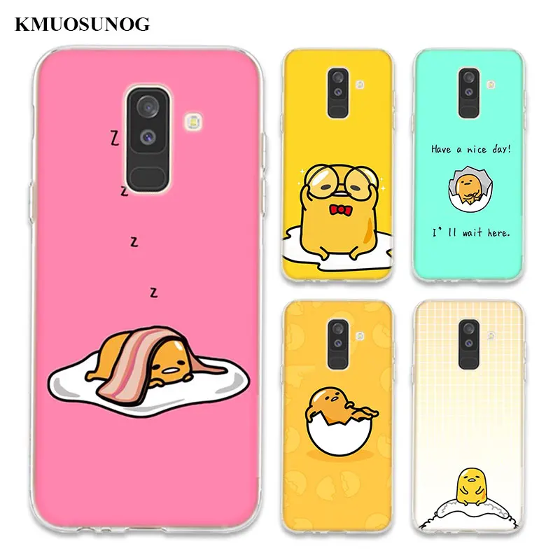 

Transparent Soft Silicone Phone Case lazy egg For Samsung Galaxy A6 A6+ A8 Star A8+ A7 A5 A3 Plus 2018 2016