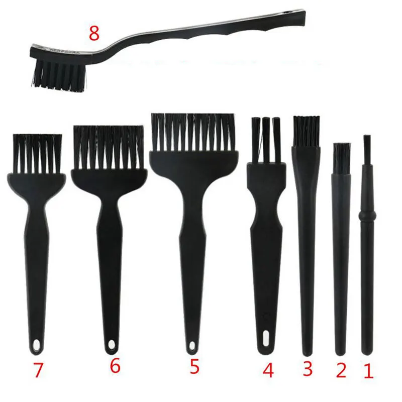 

8PCS Conductive Ground Clear Anti-static ESD Brush For Mobile Phone Tablet PCB BGA Repair Work