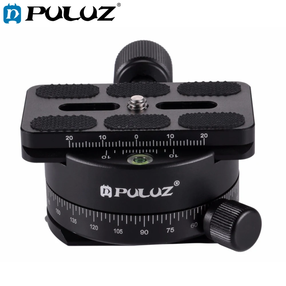 

PULUZ Aluminum Alloy 360 Degree Rotation Panorama Ball Tripod Head & 1/4 screw Quick Release Plate for DSLR & SLR cameras