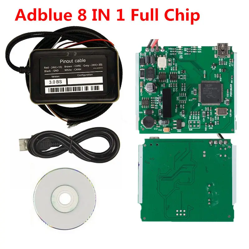 Adblue Эмулятор 9 в 1 поддерживает 9 грузовых марок 8 в 1 AdBlueOBD2 SCR& NOX коробка работает Евро 4 и 5 Ad синий нет необходимости программного обеспечения - Цвет: 8 IN 1