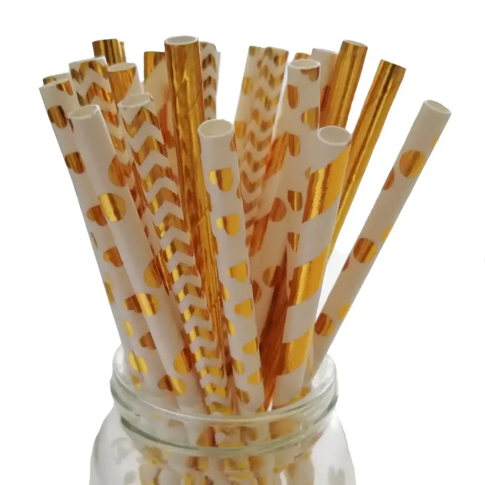 

175pcs Eco Drinking Paper Straws Personalized Birthday Party Decoration Disposable Straws for Wedding Bachelor Kid Birthday gift